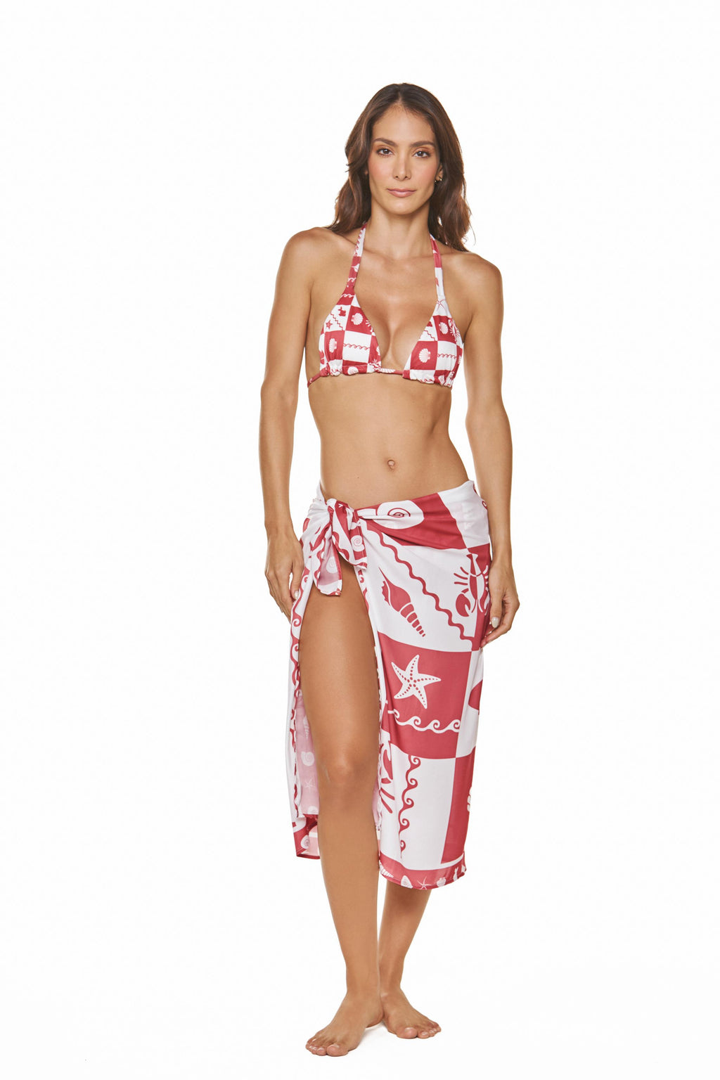 Salida de Baño Multiusos Rojo Semisatinada Matemwe