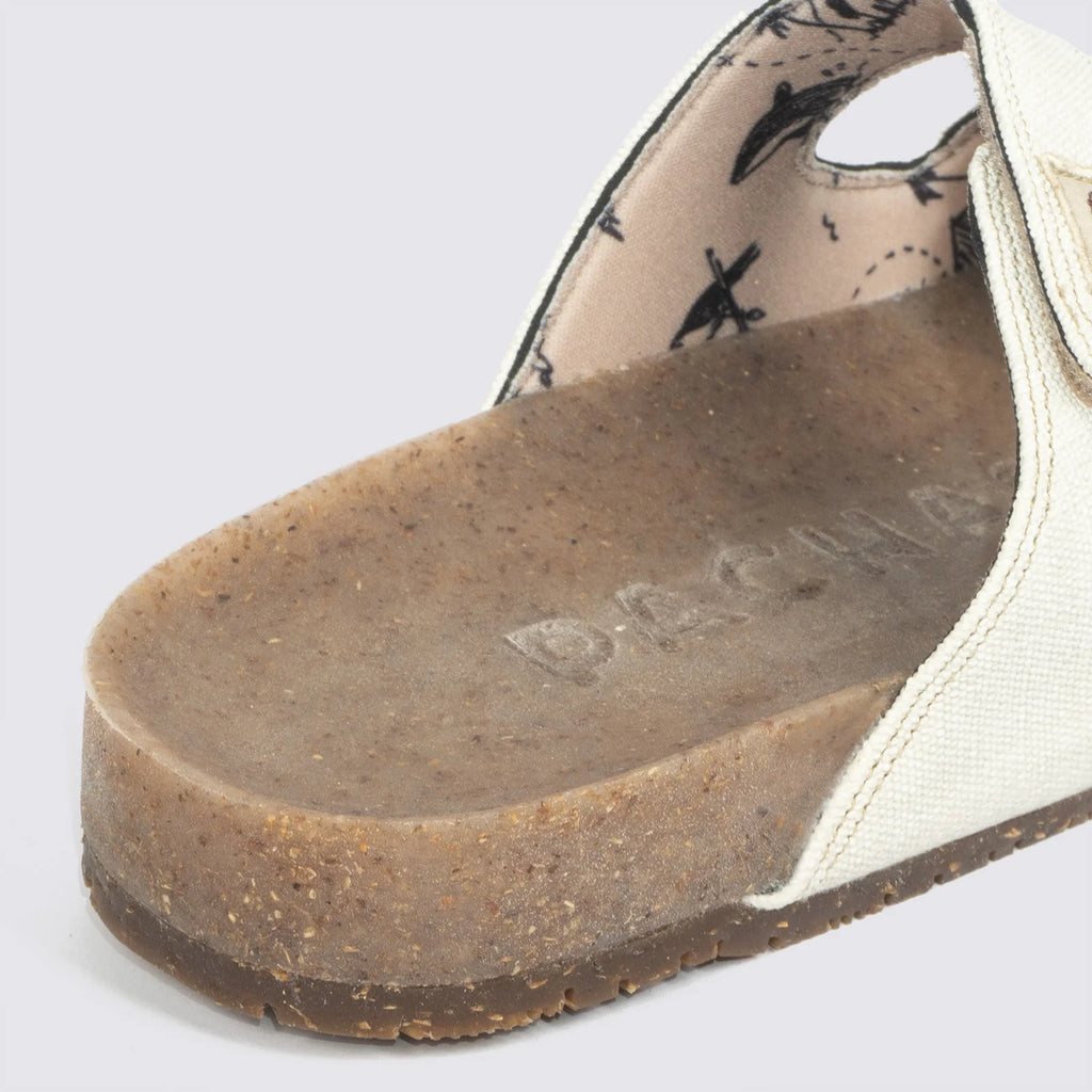 Sandalias  Pachas dos correas "Bitacora" Blanca