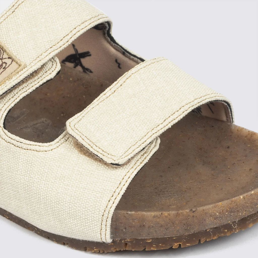 Sandalias  Pachas dos correas "Bitacora" Blanca