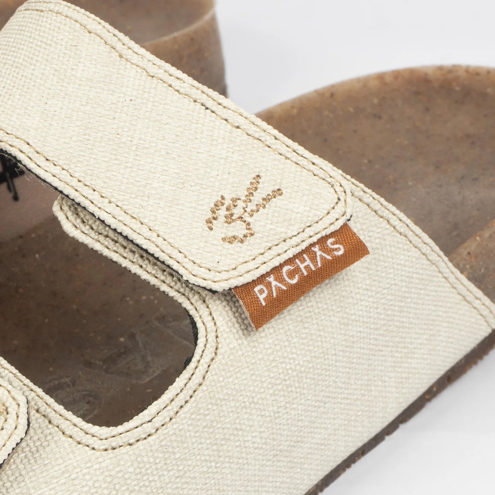 Sandalias  Pachas dos correas "Bitacora" Blanca