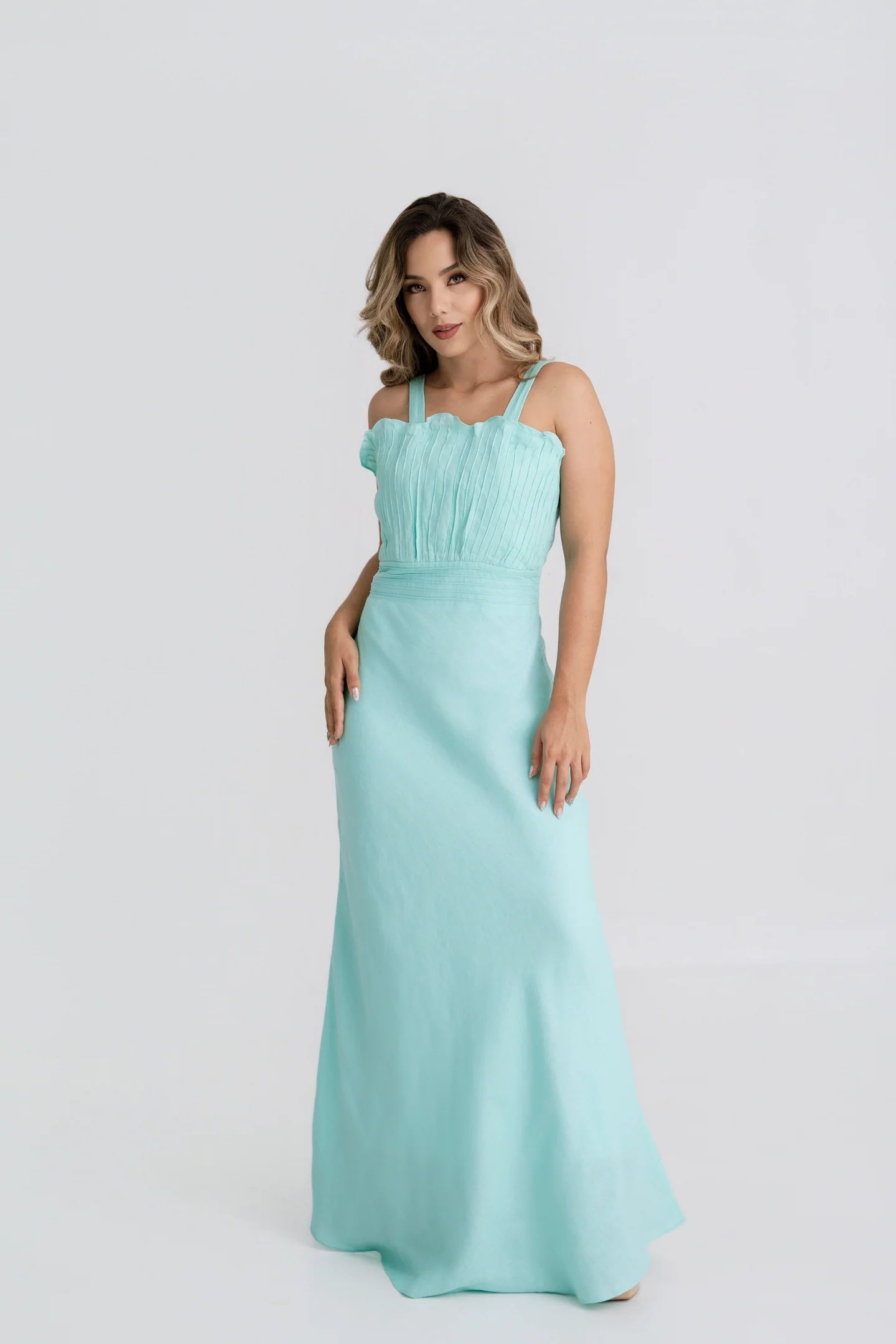 Vestido Isla Azul en Lino