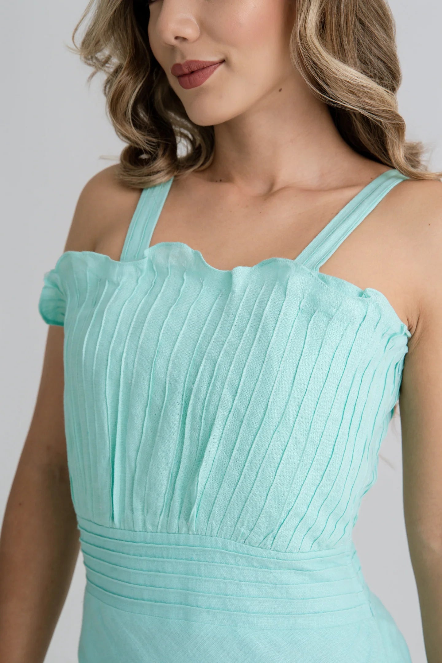 Vestido Isla Azul en Lino