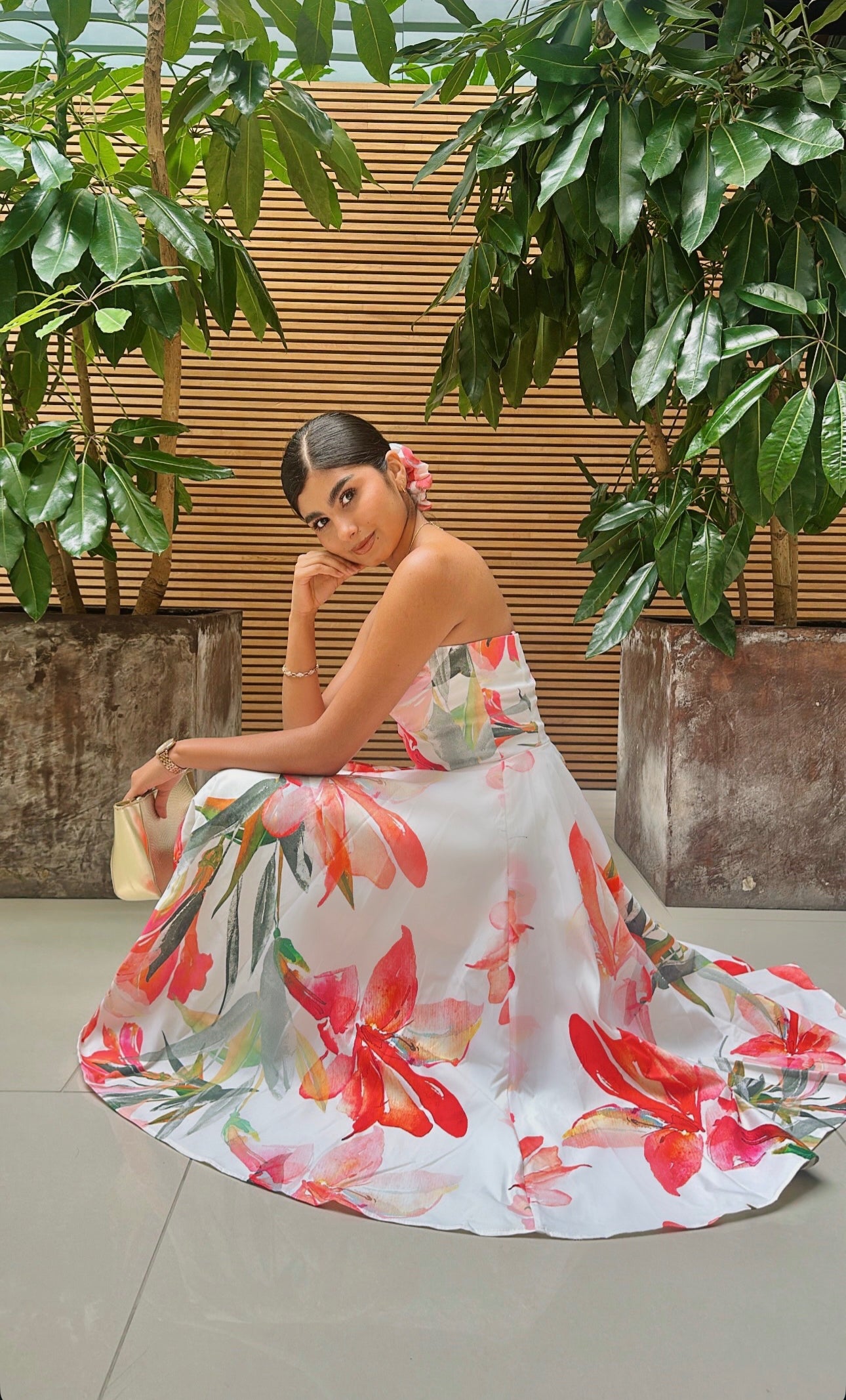 Vestido Martina Estampado Rosa