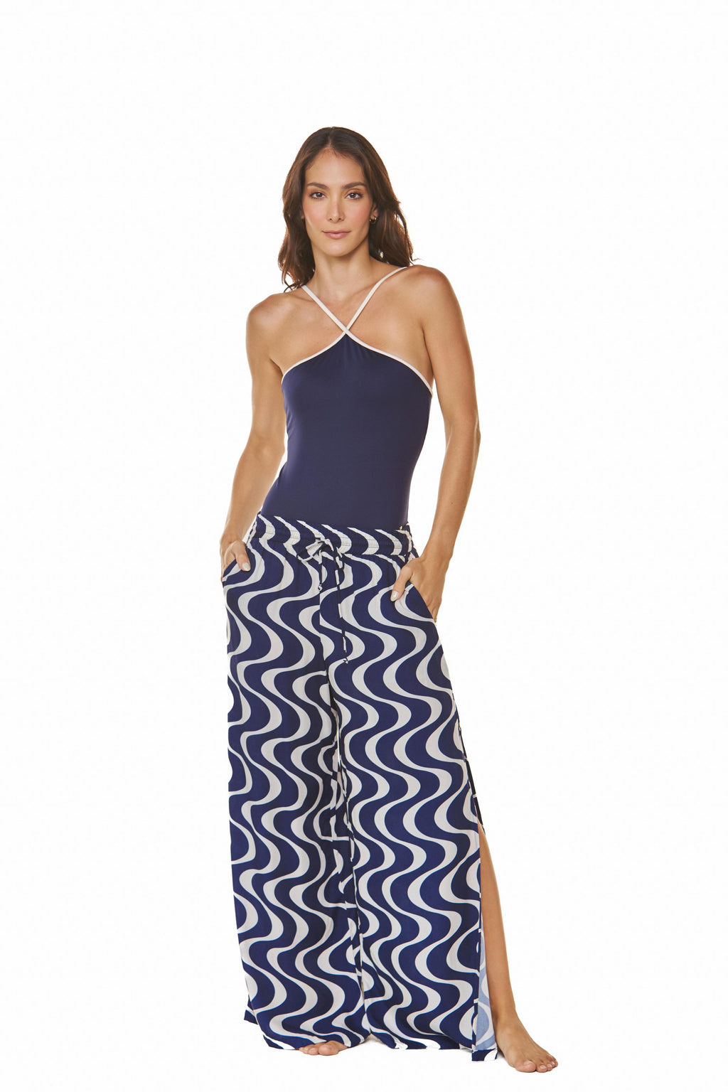 Salida de Baño Pantalón Azul Roques