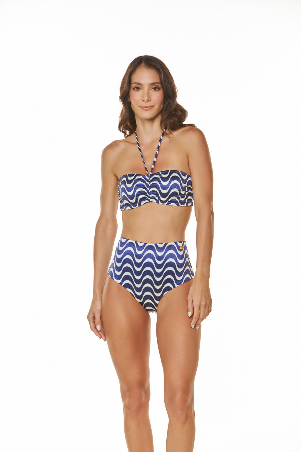 Panty Bikini Azul Estampado Kauai