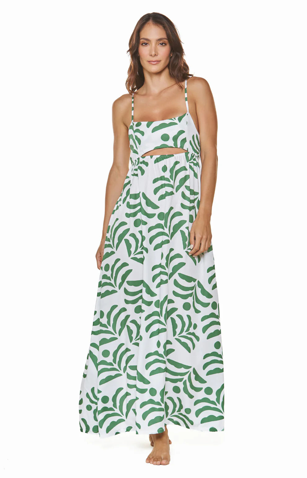 Vestido Estampado Verde Rosario