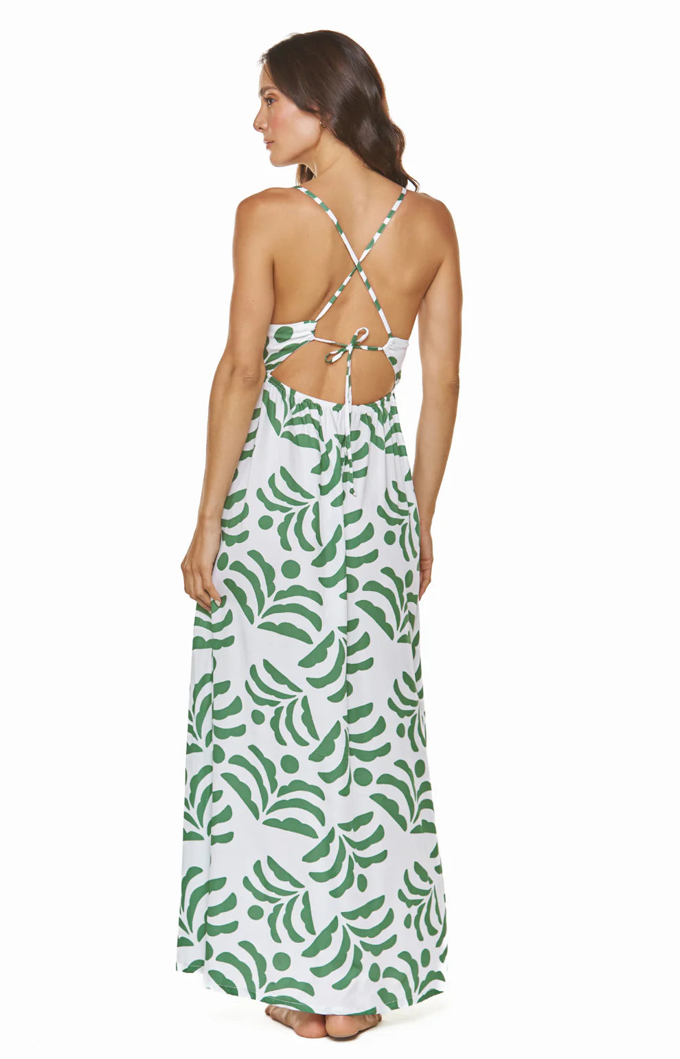 Vestido Estampado Verde Rosario