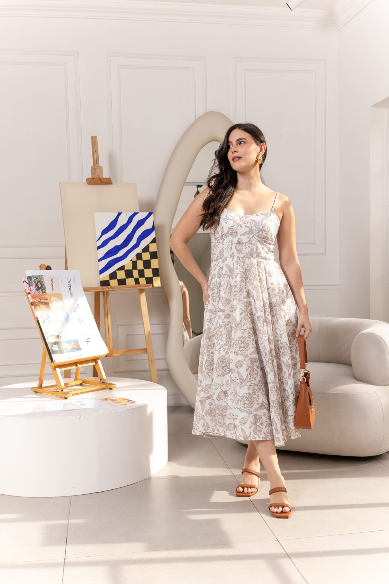 Vestido Martina Estampado Kaki