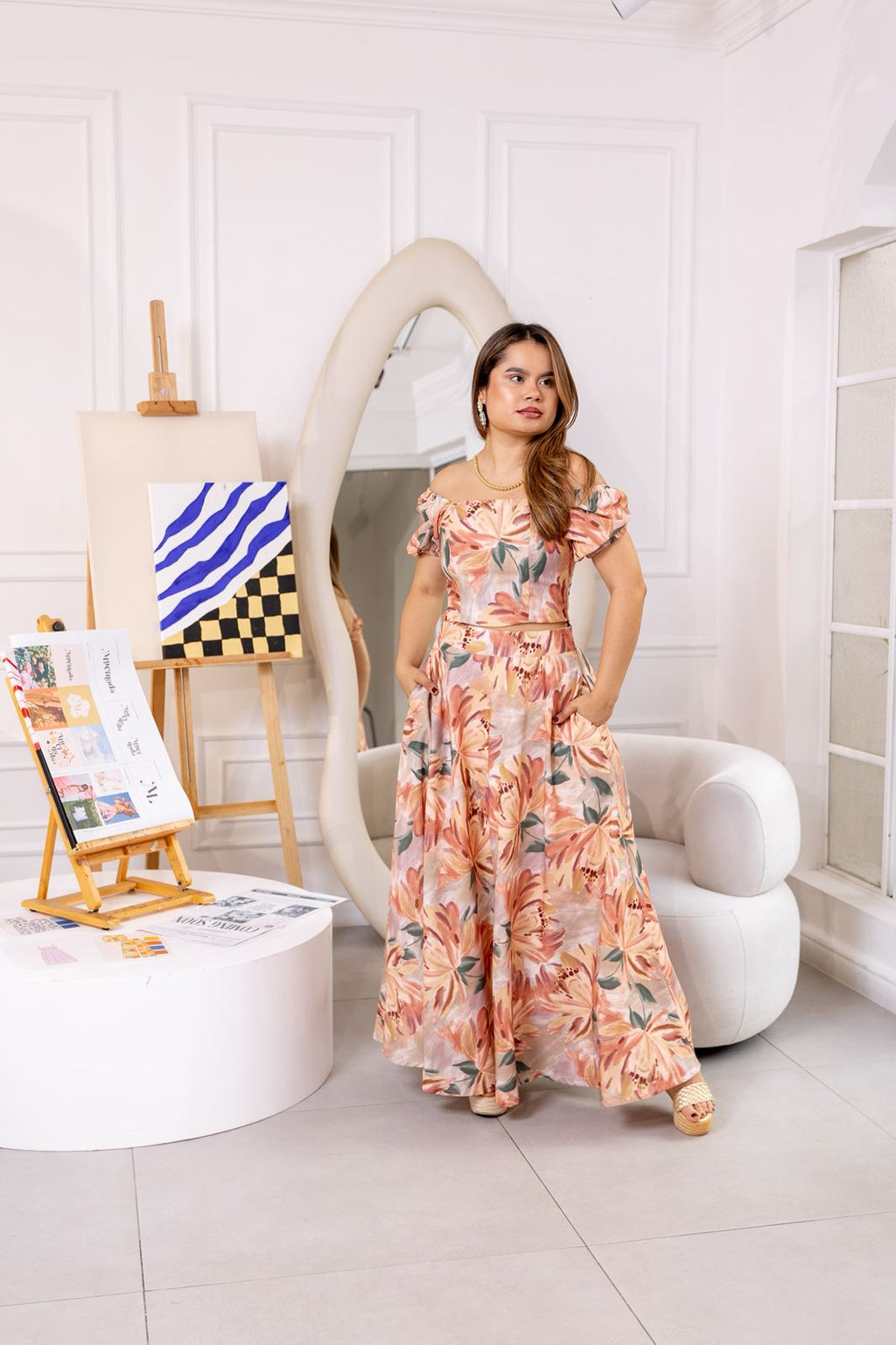 Set Fatima Estampados Terracota